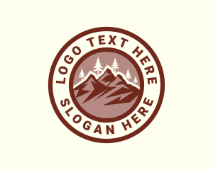 Mountain Guiding - Mountain Summit Scenery logo design