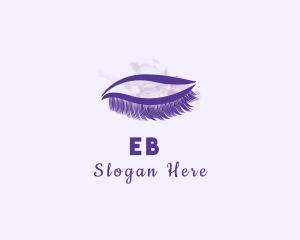 Feminine - Watercolor Beauty Eyelash logo design