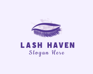 Watercolor Beauty Eyelash logo design