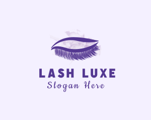 Watercolor Beauty Eyelash logo design