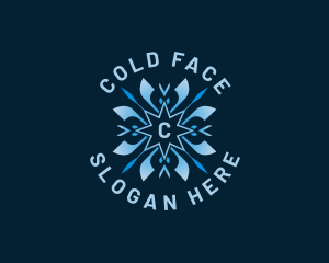 Cold Ice Snowflake logo design