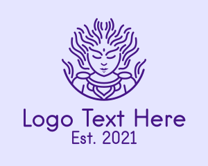 Hindi - Minimalist Indian God logo design