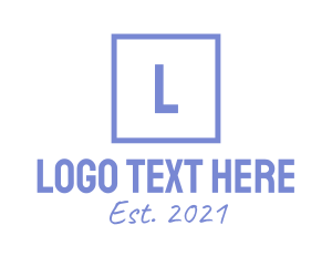 Blue Letter Square Logo