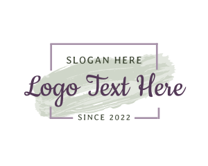 Writer - Watercolor Paint Wordmark logo design