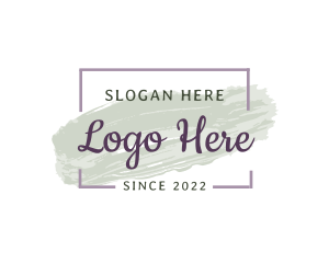 Watercolor Paint Wordmark Logo