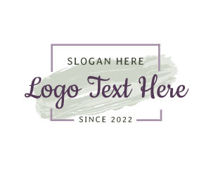 Blogger - Watercolor Paint Wordmark logo design