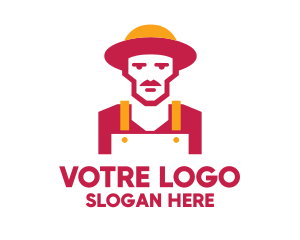 Supply - Hipster Organic Farmer logo design