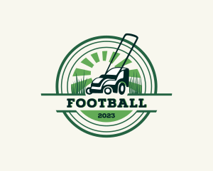 Lawn Mower Yard Landscaping Logo