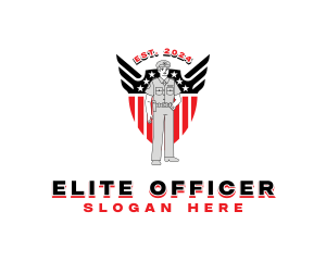 Officer - Police Patrol Shield logo design