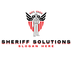 Sheriff - Police Patrol Shield logo design