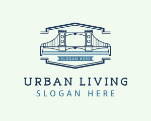 Urban Bridge Infrastructure logo design