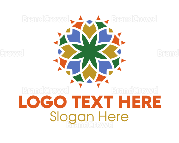 Festive Floral Pattern Logo