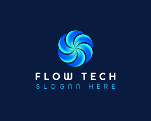 Flow - HVAC Fan Cooling logo design