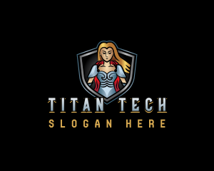 Titan - Lady Valkyrie Warrior logo design