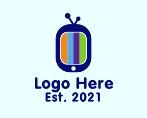 Media - Colorful  Tv Screen logo design