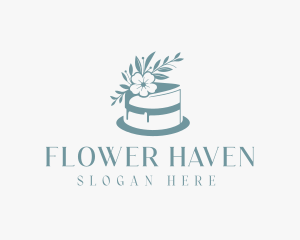 Flower Baking Cake logo design