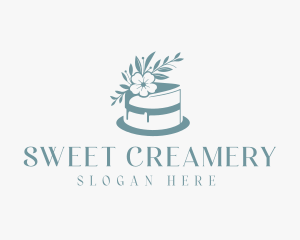 Flower Baking Cake logo design