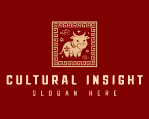 Chinese Cow Ox logo design