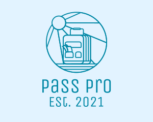 Pass - Blue Ticket Booth logo design