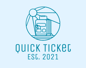 Ticket - Blue Ticket Booth logo design