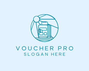 Voucher - Blue Ticket Booth logo design