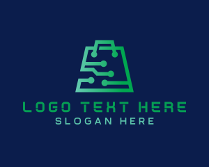 Gadget Store - Electronics Shopping Bag logo design