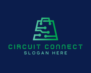 Circuits - Electronics Shopping Bag logo design