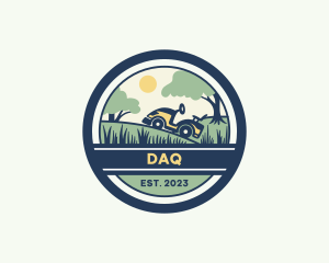 Lawn Mower Grass Field  Logo