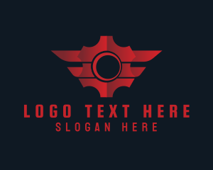 Winged - Winged Mechanic Gear Cog logo design