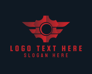 Cog - Winged Mechanic Gear Cog logo design