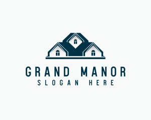 Mansion Roofing Residence logo design