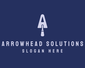 Contractor Trowel Letter A logo design