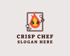 Kitchen Fire Utensils logo design