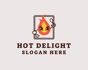 Kitchen Fire Utensils logo design