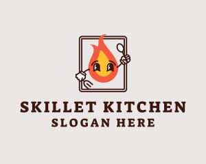 Kitchen Fire Utensils logo design