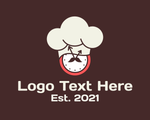 Chef - Chef Hat Clock logo design