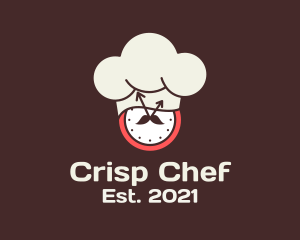 Chef Hat Clock  logo design