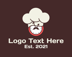 Timeless - Chef Hat Clock logo design
