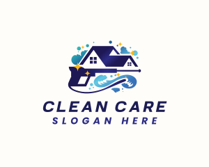  Wave Pressure Wash Cleaning logo design