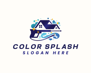  Wave Pressure Wash Cleaning logo design