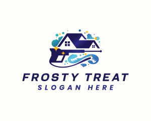  Wave Pressure Wash Cleaning logo design