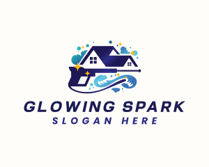  Wave Pressure Wash Cleaning logo design