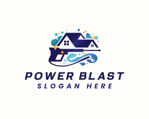  Wave Pressure Wash Cleaning logo design