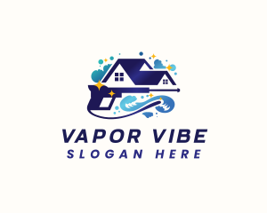  Wave Pressure Wash Cleaning logo design