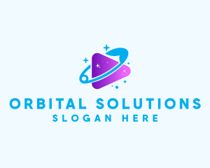 Orbital - Safety Pin Media Player logo design