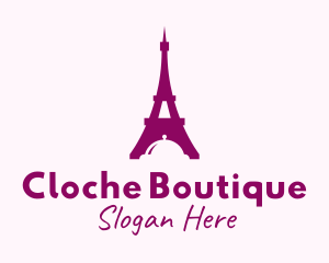 Cloche - Eiffel Tower Cloche logo design