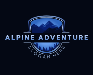 Alpine - Mountain Outdoor Alpine logo design