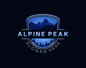 Alpine - Mountain Outdoor Alpine logo design