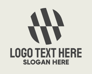 Pedestrian - Illusion Striped Circle logo design