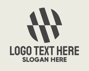 Modern - Illusion Striped Circle logo design